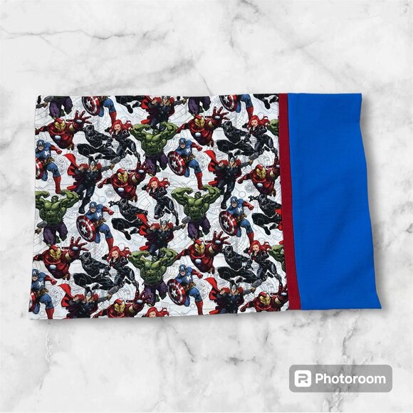 Toddler Pillowcase with Matching Trims Avengers Theme Brand New Handmade - Picture 2 of 4